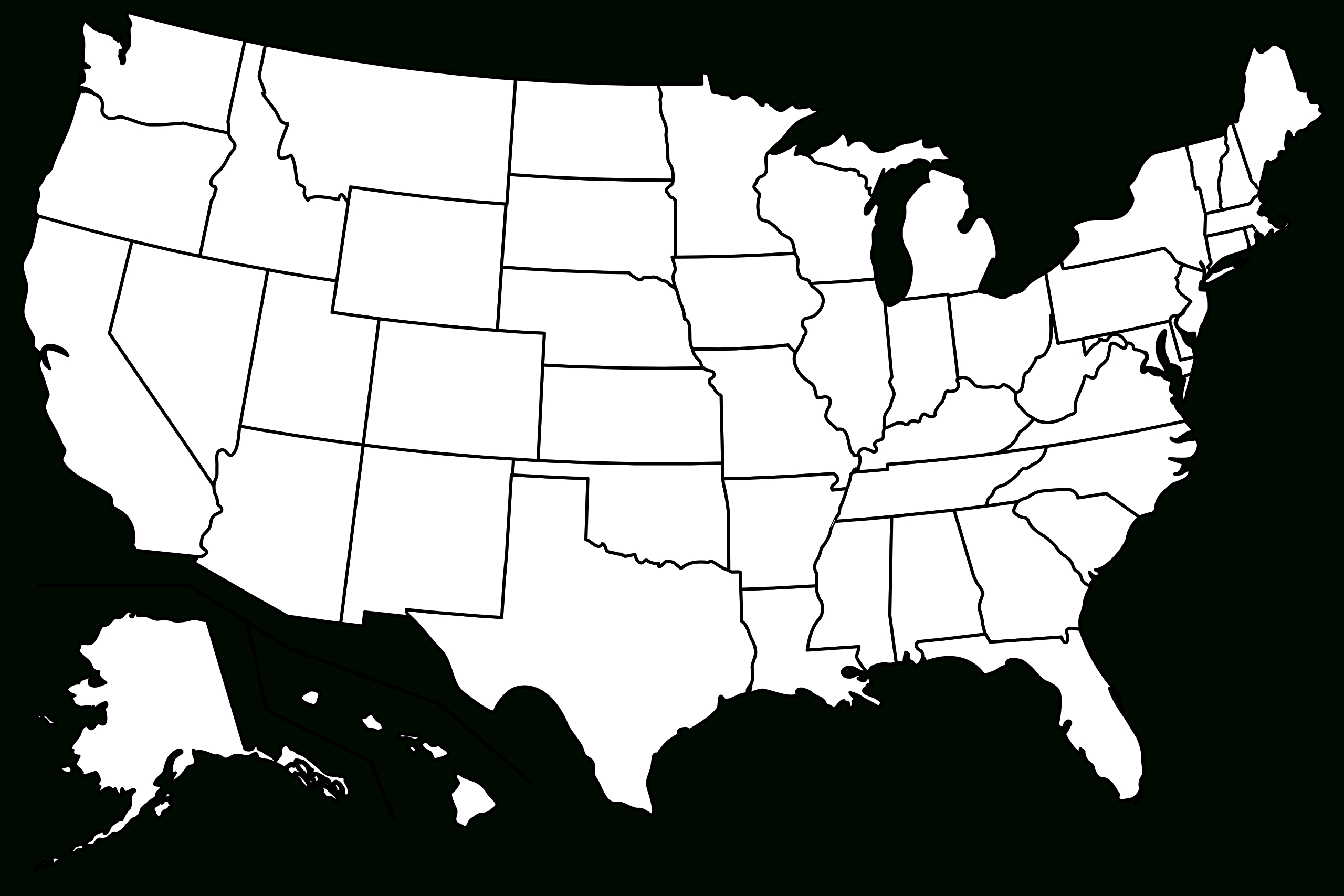 File:blank Us Map Borders.svg - Wikimedia Commons in Printable Blank Map Of Usa