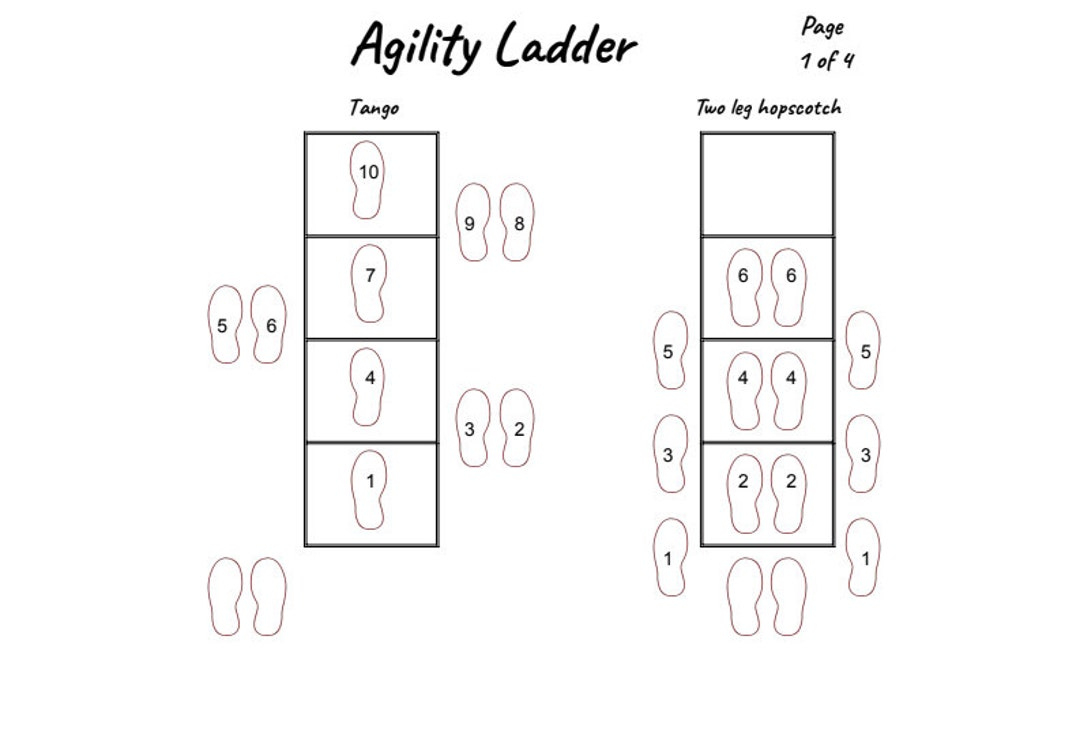 Footwork Printable Agility Ladder Drills Ladder Drills Fast Feet throughout Printable Agility Ladder Drills