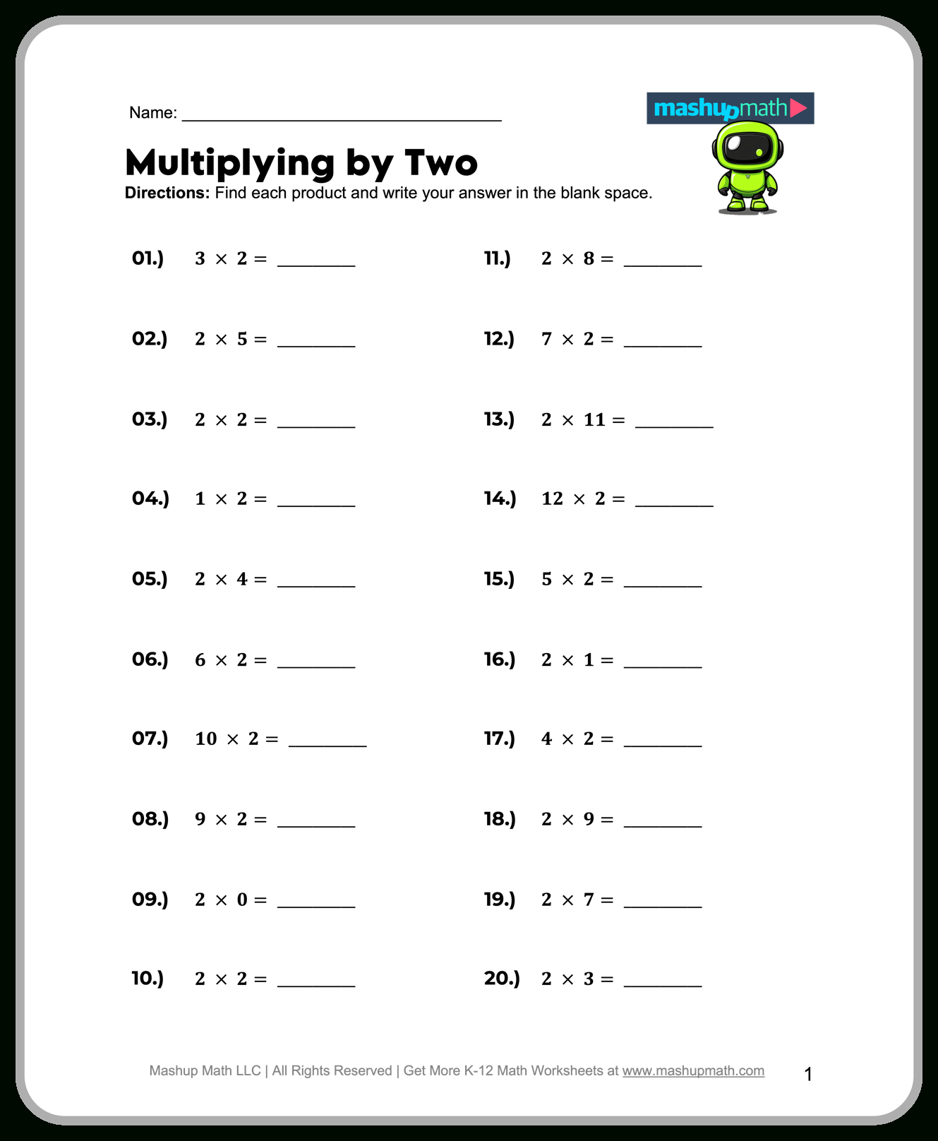 Free 2Nd Grade Math Worksheets—Printable W/ Answers — Mashup Math with 2nd Grade Math Worksheets Printable