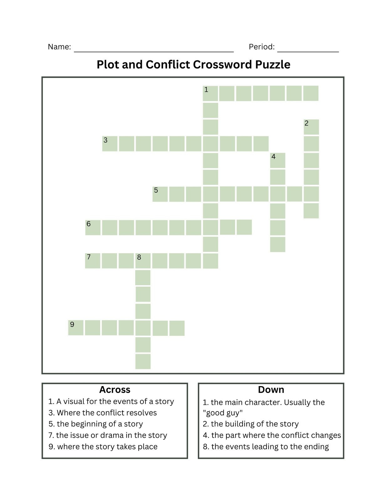 Free And Customizable Crossword Puzzle Templates - Worksheets Library throughout Make a Crossword Puzzle Free Printable