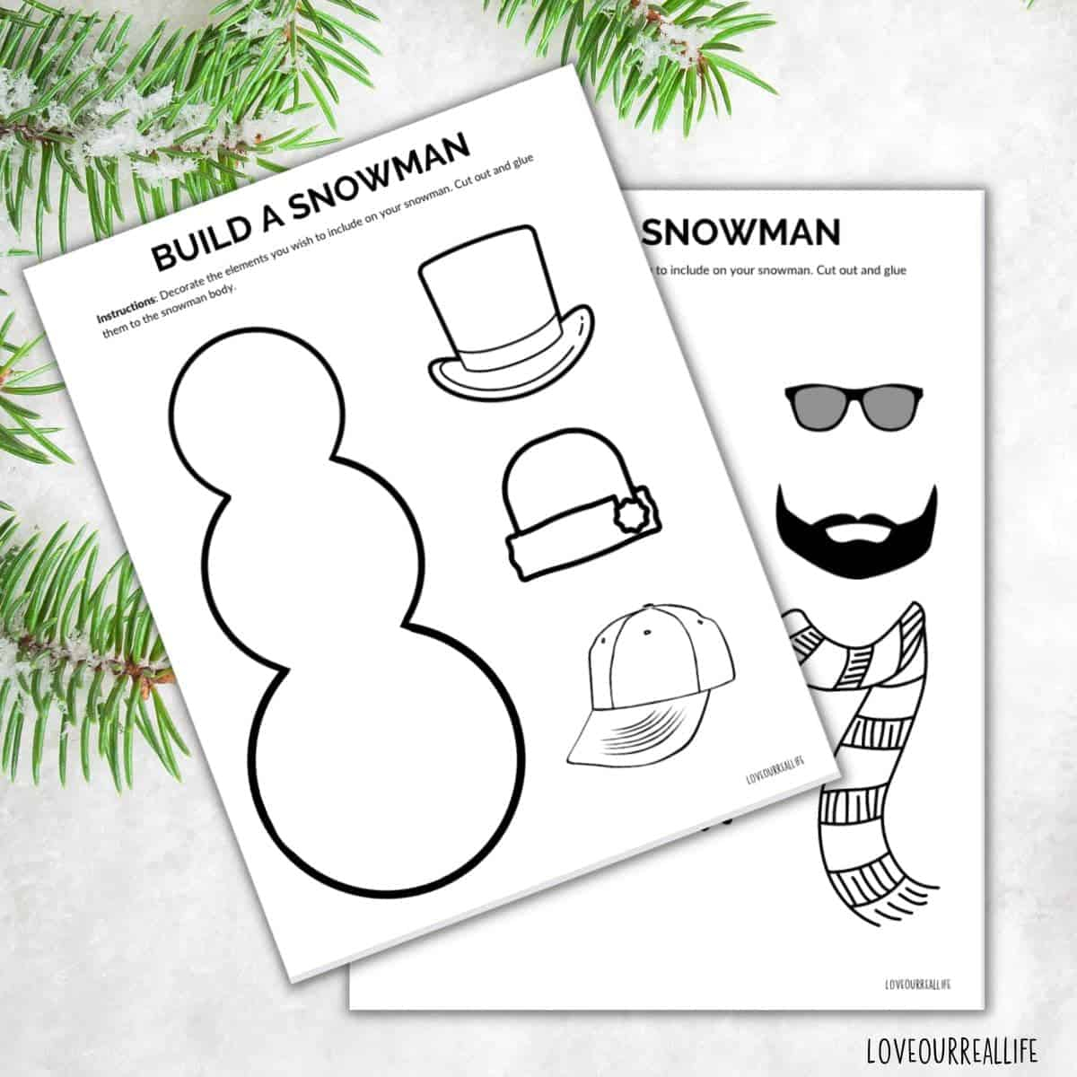 Free Build A Snowman Printable Template- Easy Craft For Kids throughout Printable Build a Snowman Template