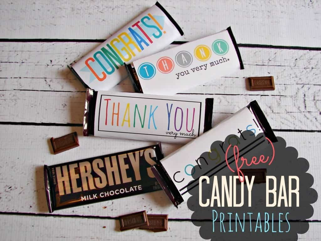 Free Candy Bar Wrapper Thank You (And Congrats) Printables! - A within Free Printable Candy Bar Wrappers