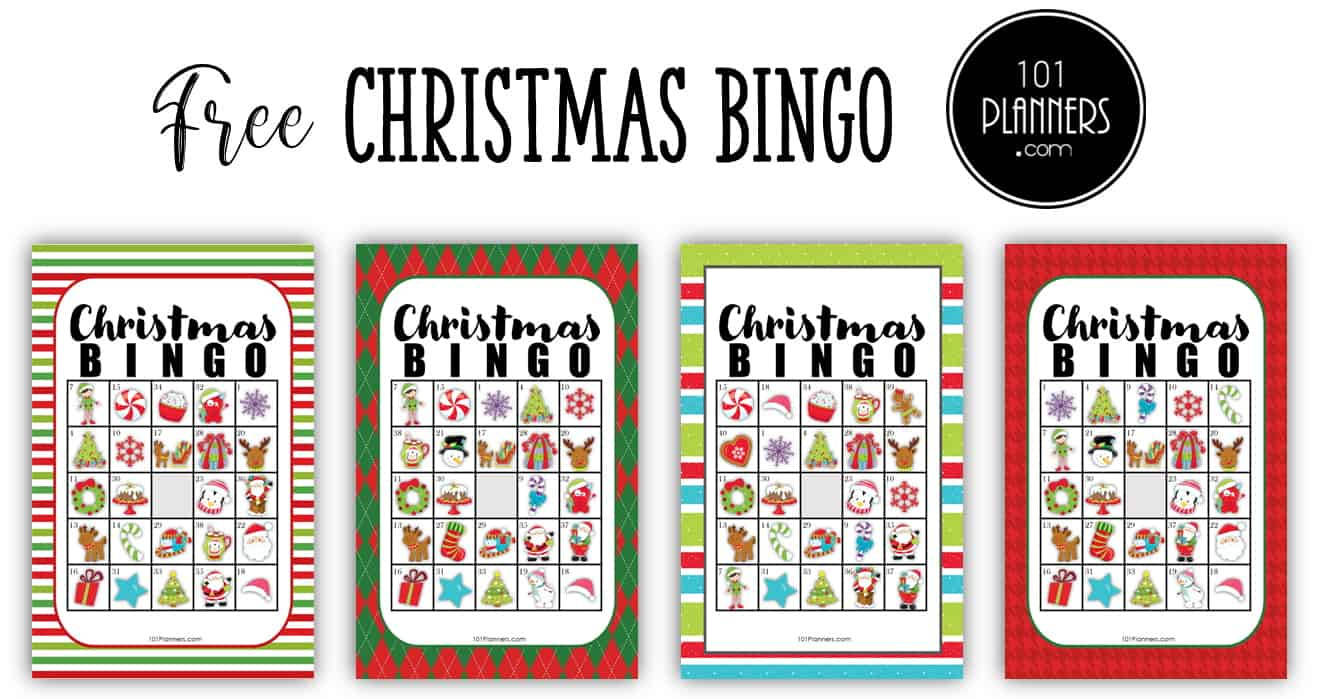 Free Christmas Bingo Printable in Free Printable Christmas Bingo Cards For 50