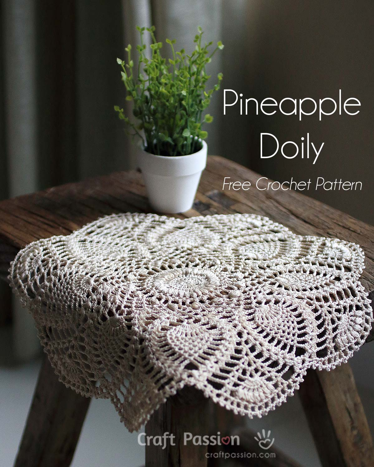 Free Crochet Pineapple Doily Pattern • Craft Passion with regard to Free Printable Crochet Doily Patterns