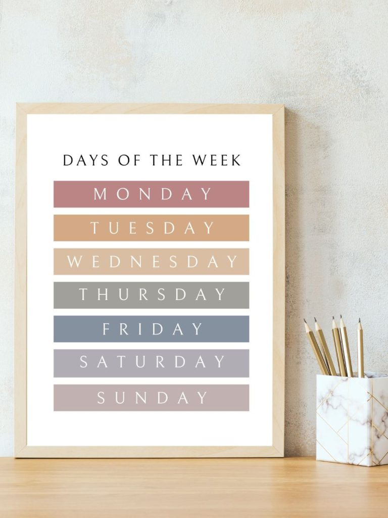 Free Days Of The Week Poster And More Educational Printables - For intended for Printable Days Of The Week Free