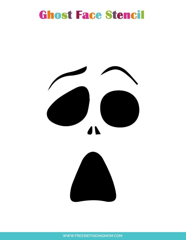 Free Downloadable Stencils: Ghost Face Pumpkin For Carving with regard to Printable Ghost Eyes And Mouth Template