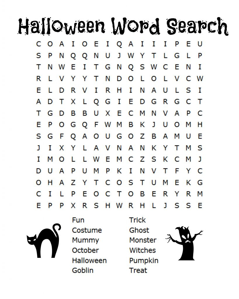Free Halloween Word Search & Counting Printables in Halloween Free Printable Word Searches