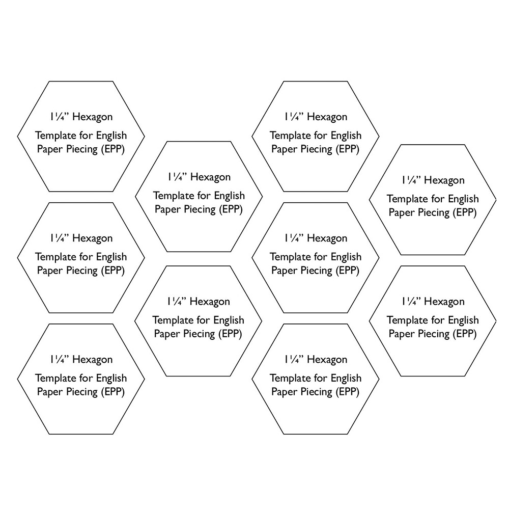 Free Hexagon Template | 1¼″ Epp Paper Piecing Templates with regard to Free Printable Hexagon Template