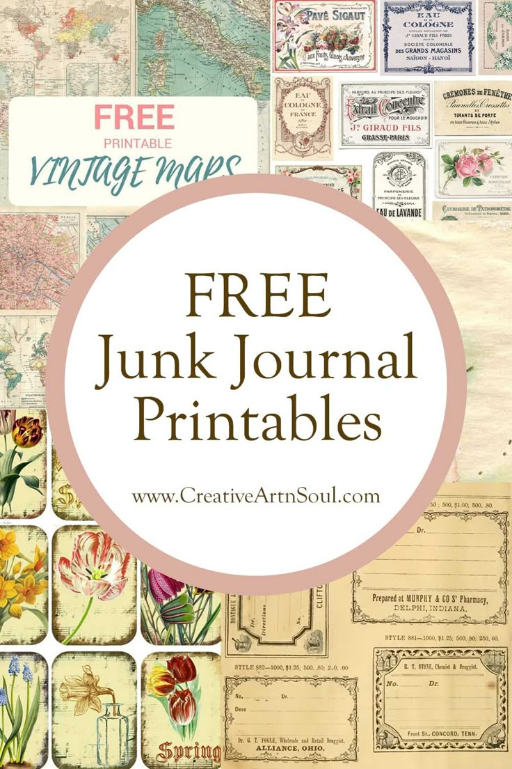 Free Junk Journal Printables intended for Free Printable Junk Journal Pages