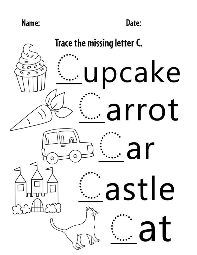 Free Letter C Worksheets For Preschool ⋆ The Hollydog Blog pertaining to Free Printable Letter C Worksheets For Preschool
