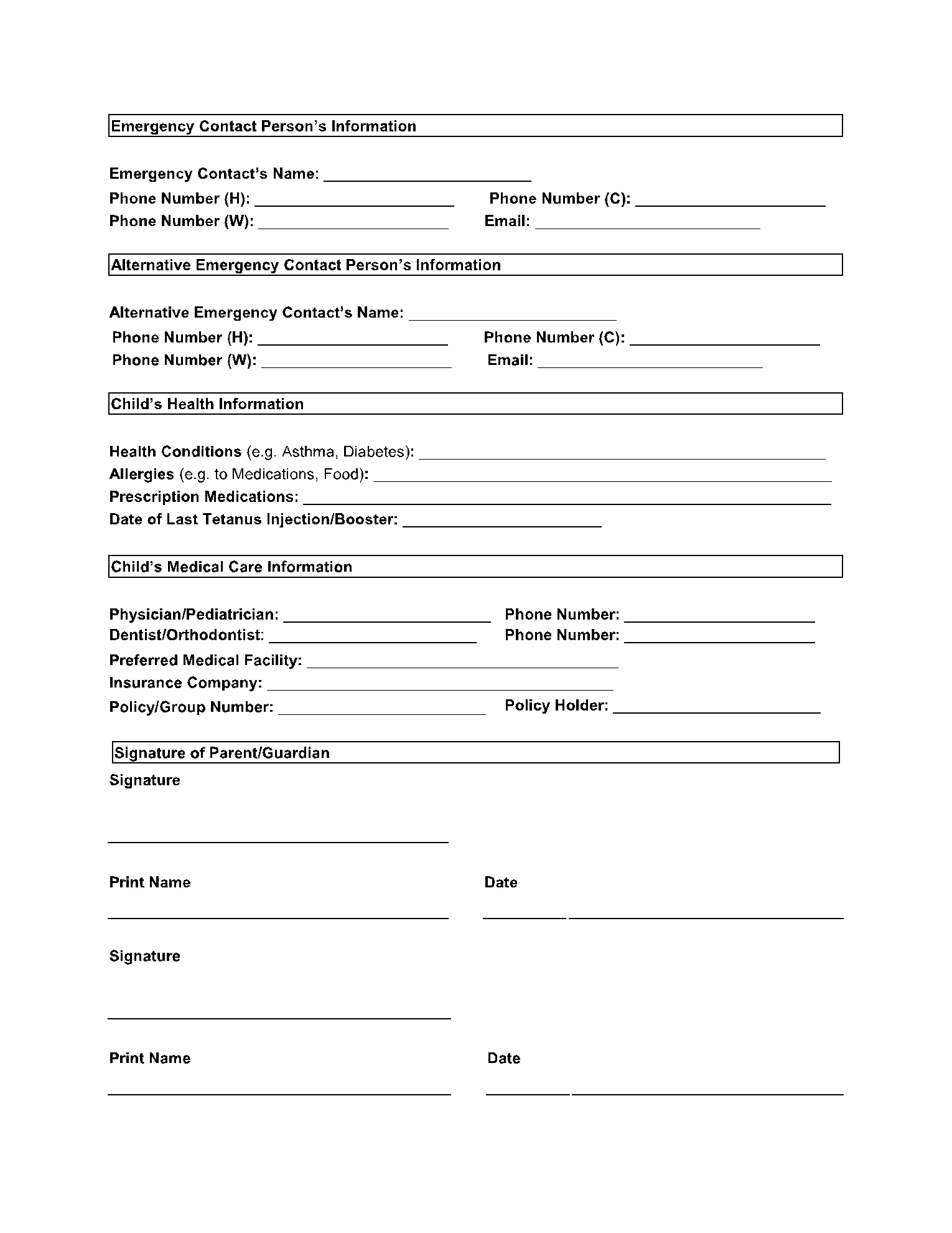Free Minor (Child) Medical Consent Form Template | Cocosign with Printable Medical Consent Form