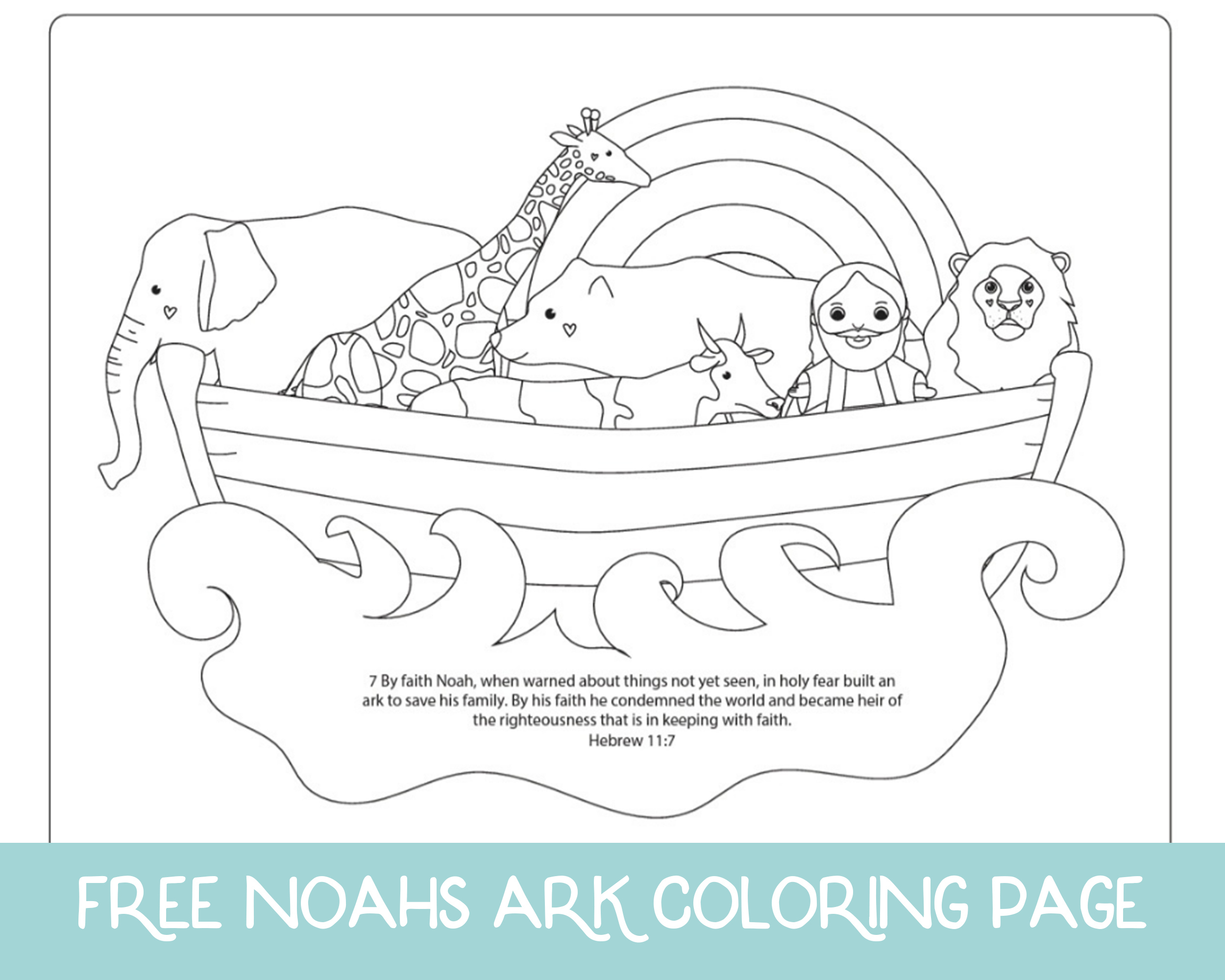 Free Noah'S Ark Coloring Page - Little Lions Academy with Printable Noah'S Ark Pictures