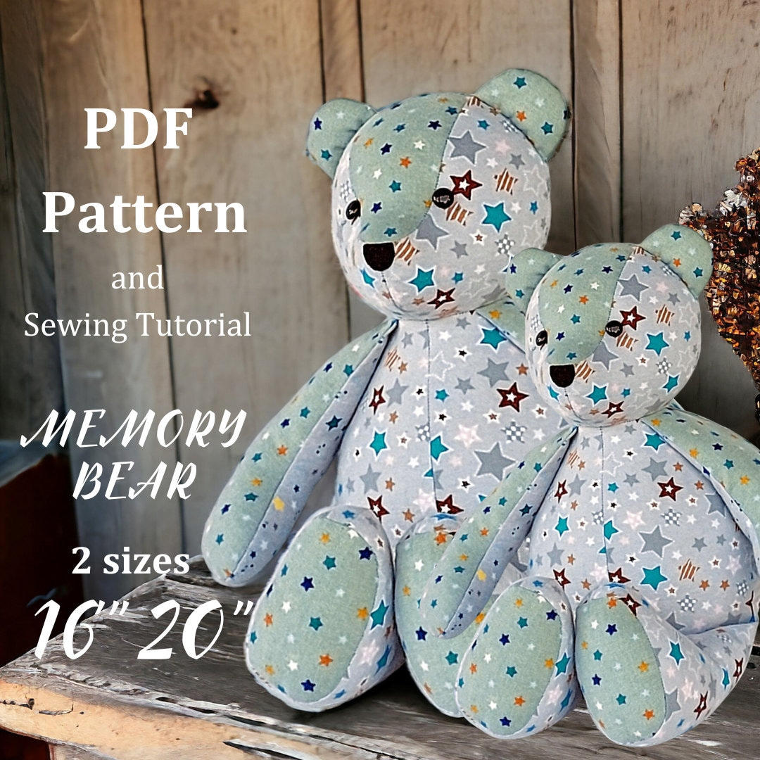 Free Pattern Pdf Memory Bear Pattern Easy Simple Memory Bear pertaining to Printable Teddy Bear Pattern Free
