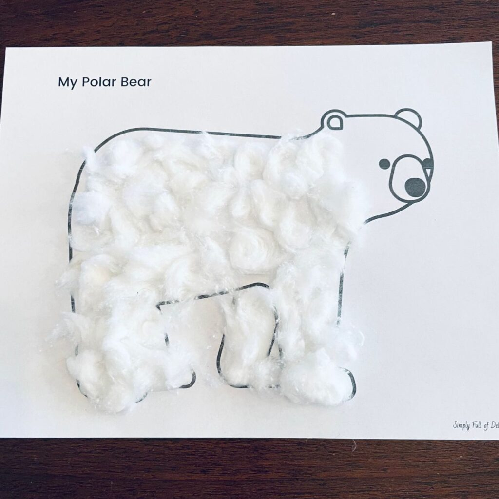 Free Polar Bear Printable (With Craft Ideas!) - Simply Full Of Delight with Printable Polar Bear Craft Template