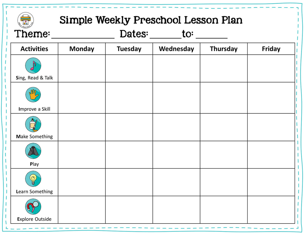 Free Preschool Lesson Planning Resources - Pre-K Printable Fun throughout Free Preschool Printable Lesson Plans