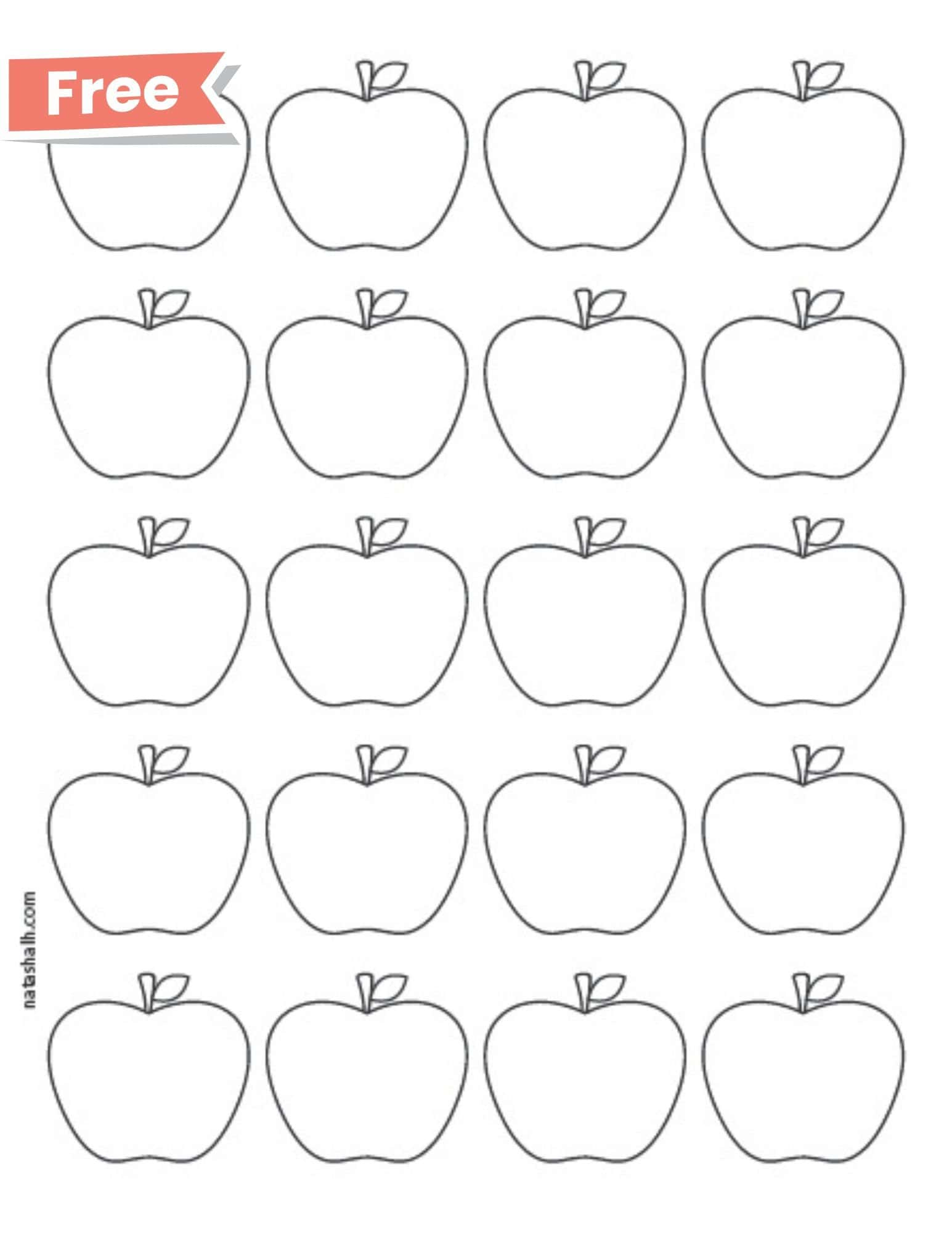 Free Printable Apple Templates - The Artisan Life in Free Printable Small Apple Template