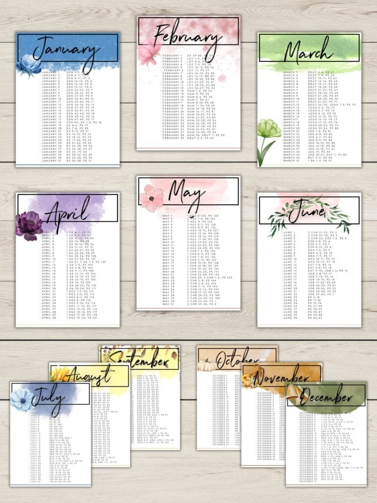Free Printable Bible Reading Plans | Healing Home regarding Pdf 12 Month Bible in a Year Reading Plan Printable