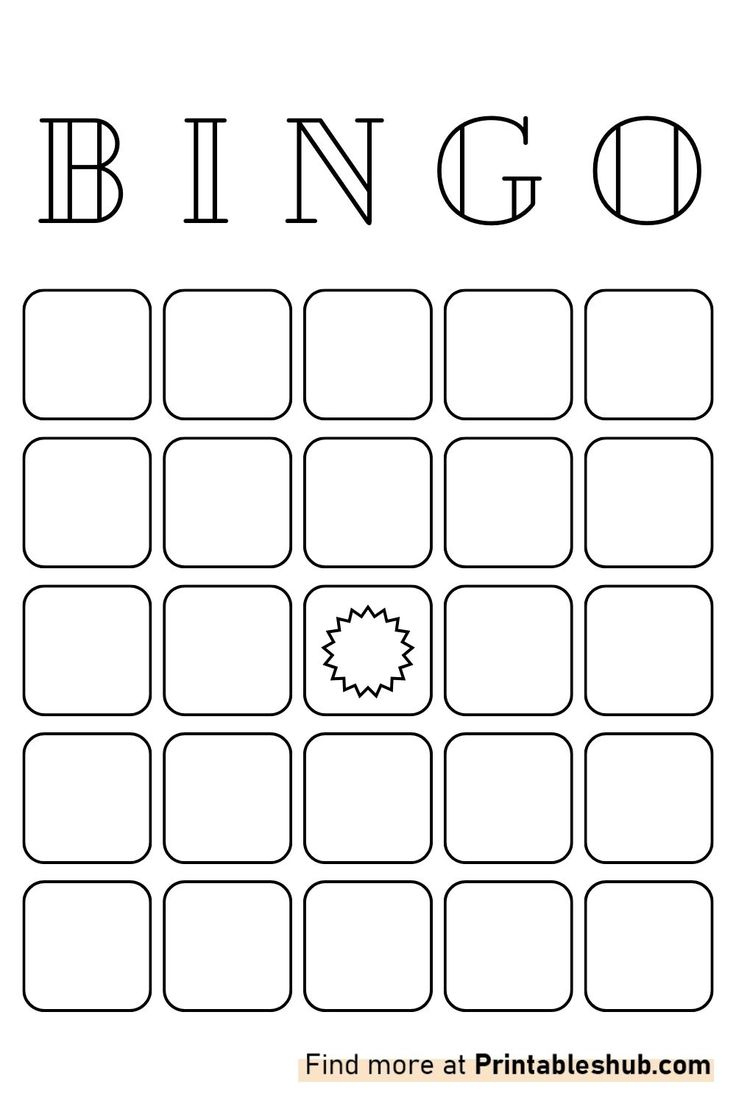 Free Printable Blank Bingo Cards Template [Pdf] (3X3, 4X4,5X5)(2 intended for Printable Blank Bingo Cards