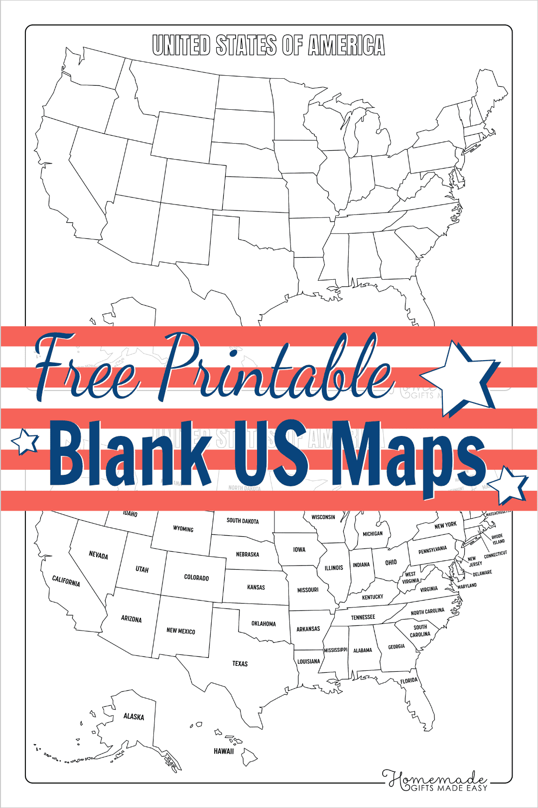 Free Printable Blank Us Map (Pdf Download) for Free Printable Maps of USA