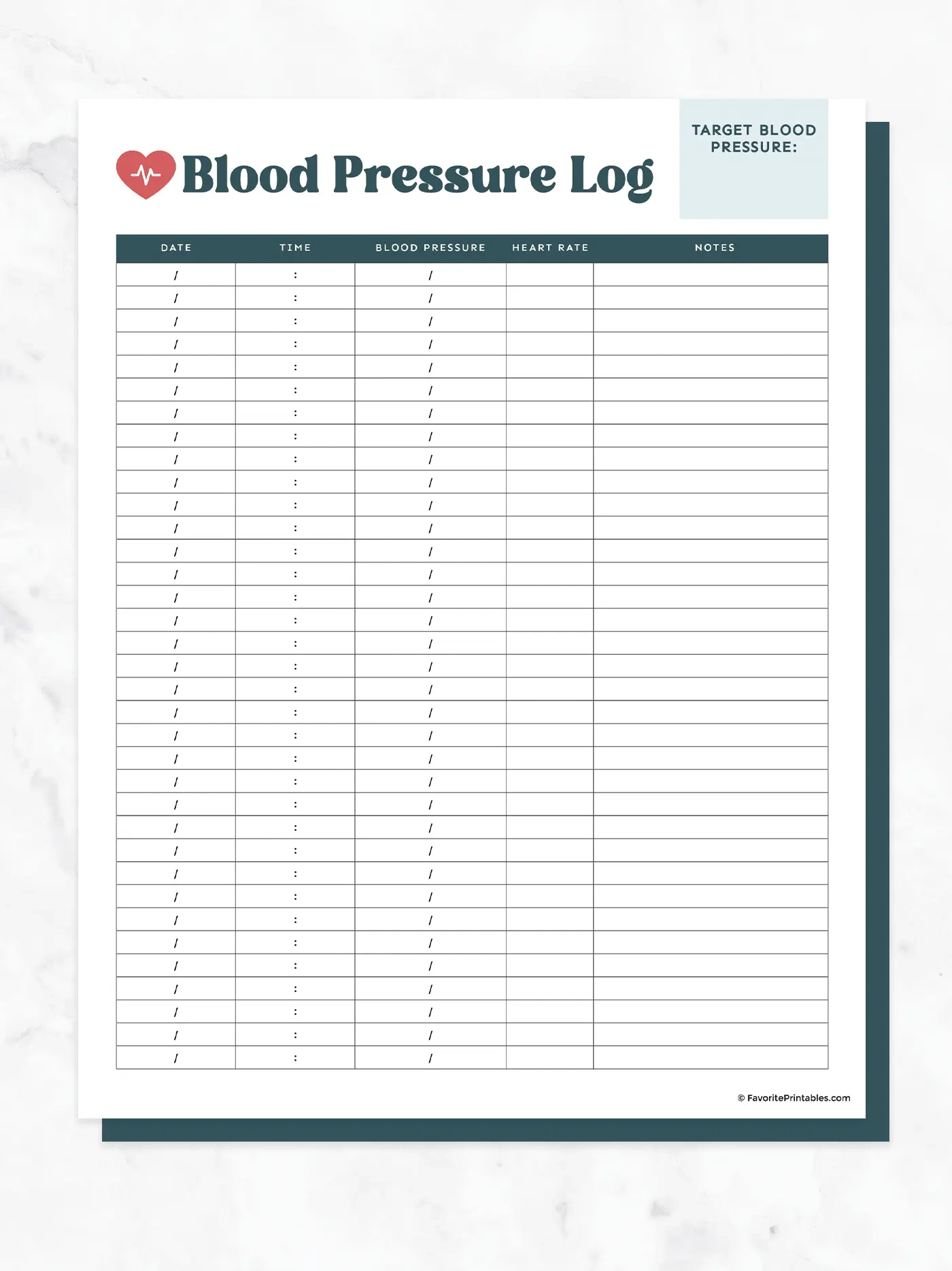 Free Printable Blood Pressure Log - Favorite Printables in Pdf Free Printable Printable Blood Pressure Chart