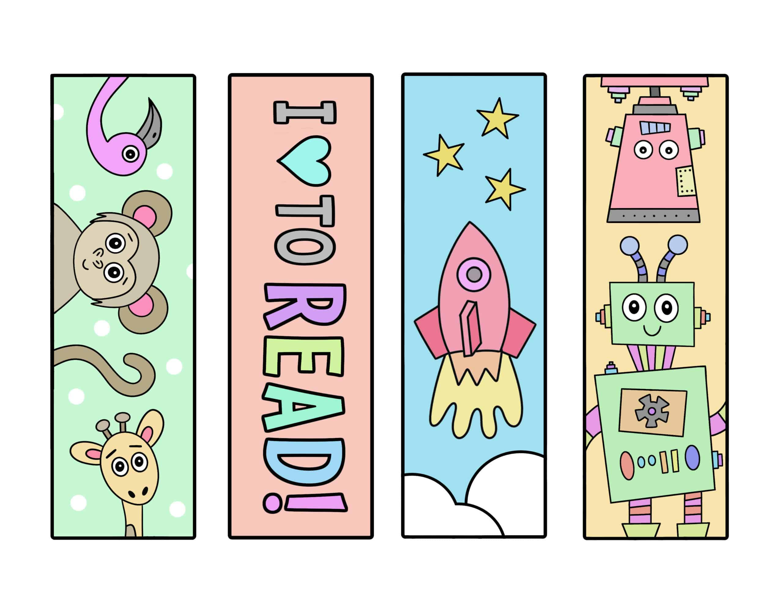 Free Printable Bookmarks To Color! ⋆ The Hollydog Blog regarding Free Printable Bookmarks For Students