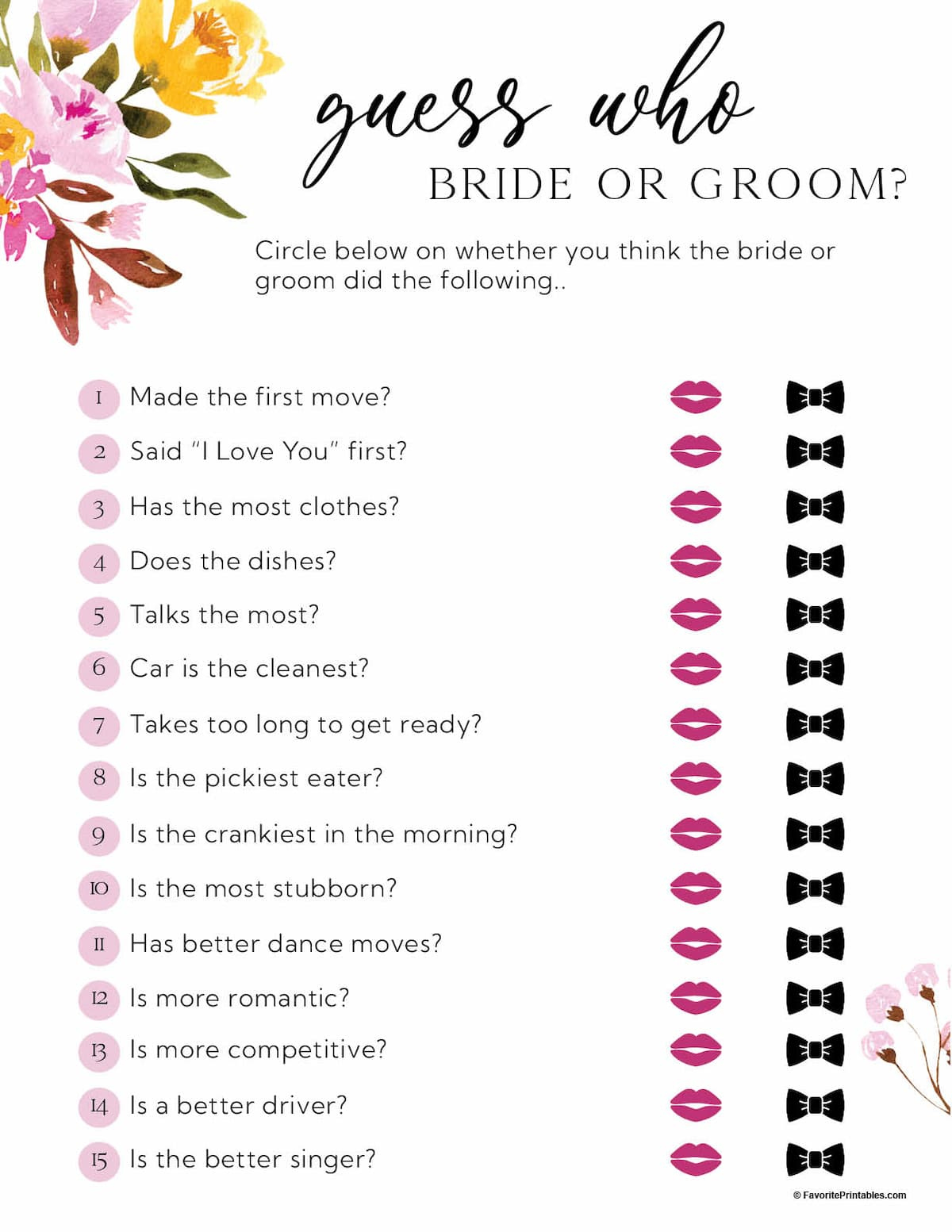 Free Printable Bridal Shower Games - Favorite Printables within Free Wedding Shower Games Printable
