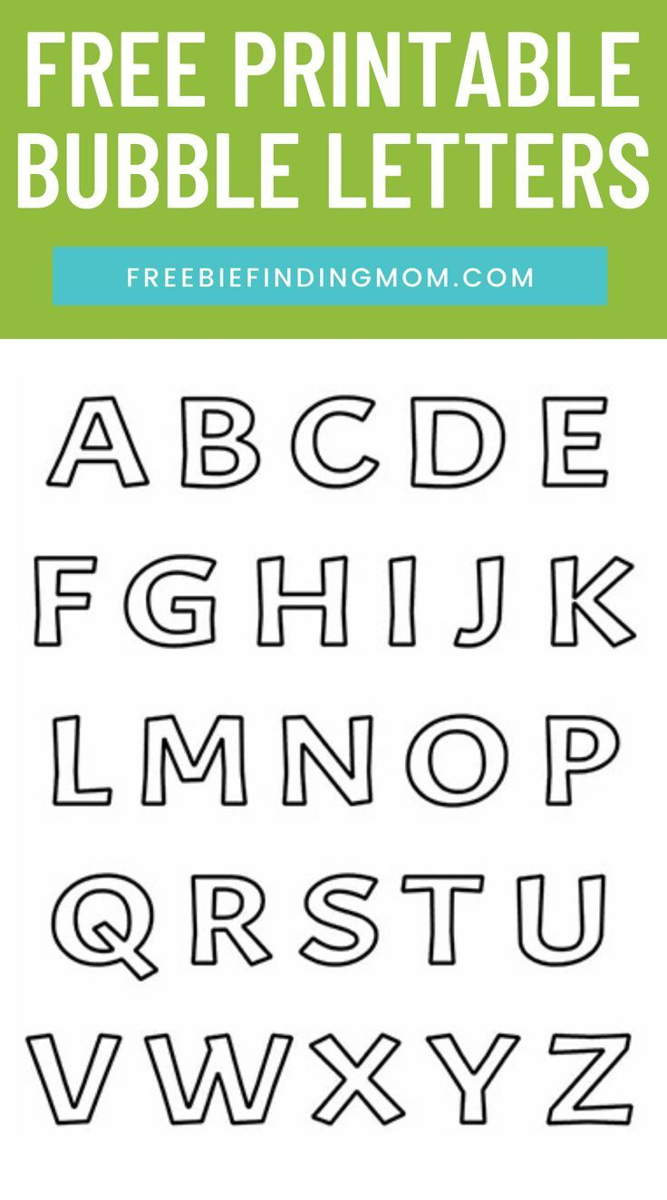 Free Printable Bubble Letters Alphabet in Free Printable Bubble Letters For Bulletin Boards