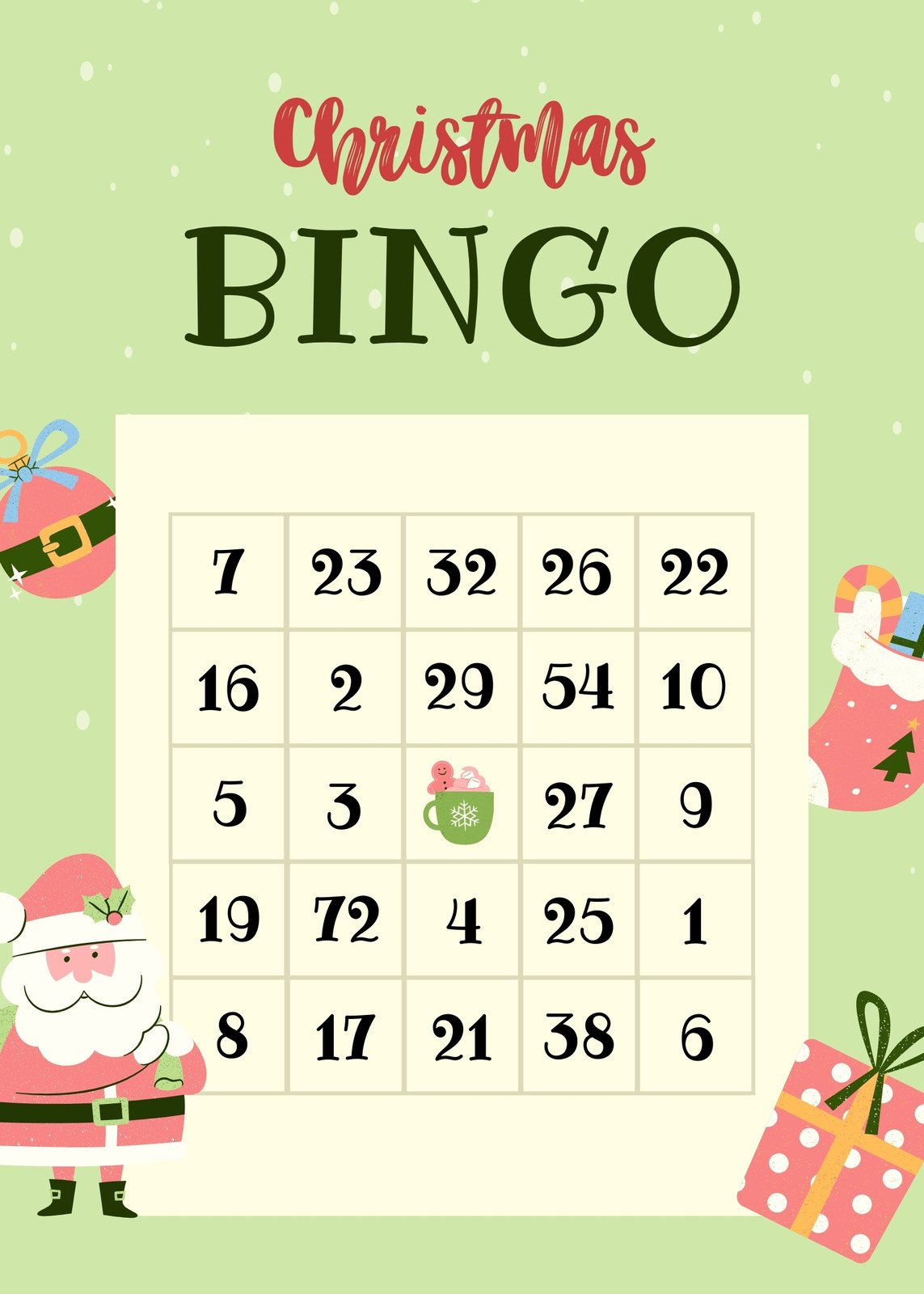 Free Printable Christmas Bingo Card Templates | Canva inside Printable Holiday Bingo Cards Free