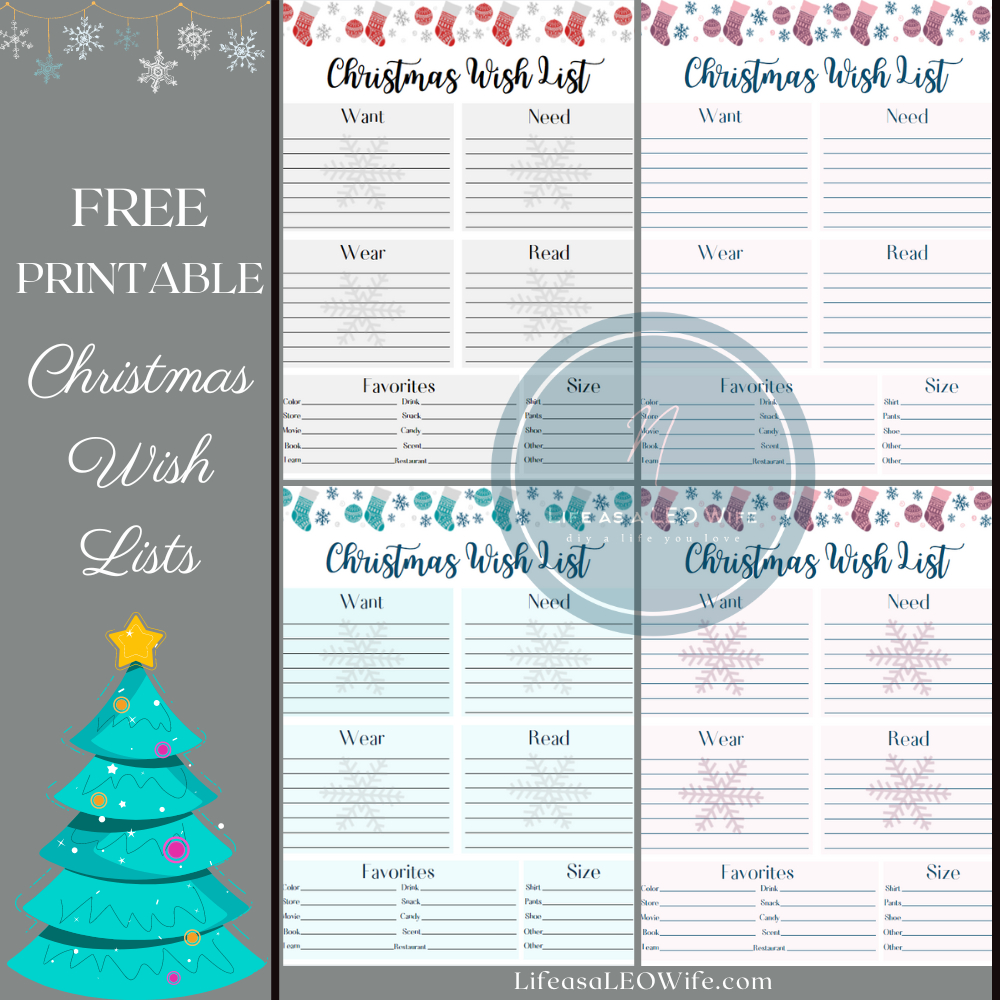 Free Printable Christmas Wish List - Life As A Leo Wife intended for Free Printable Christmas Wish List For Adults