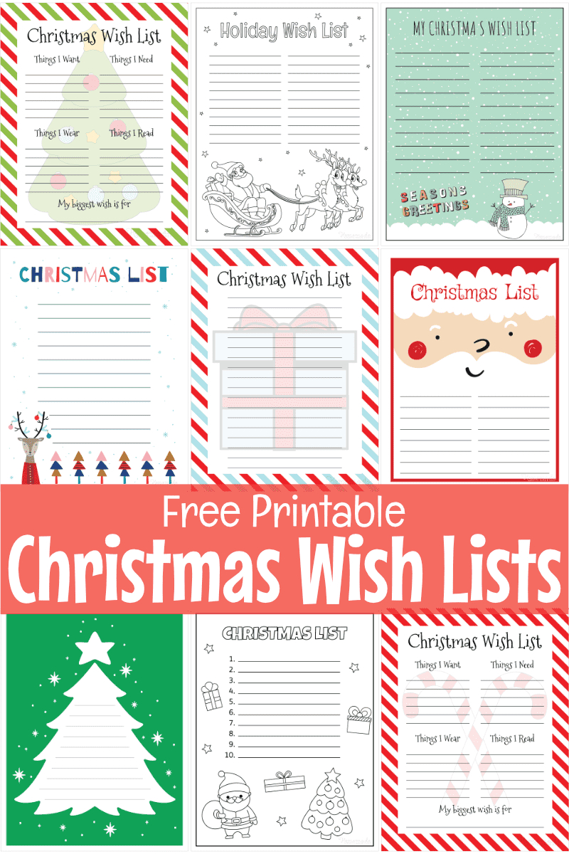 Free Printable Christmas Wish List Templates throughout Free Printable Christmas Wish List For Adults