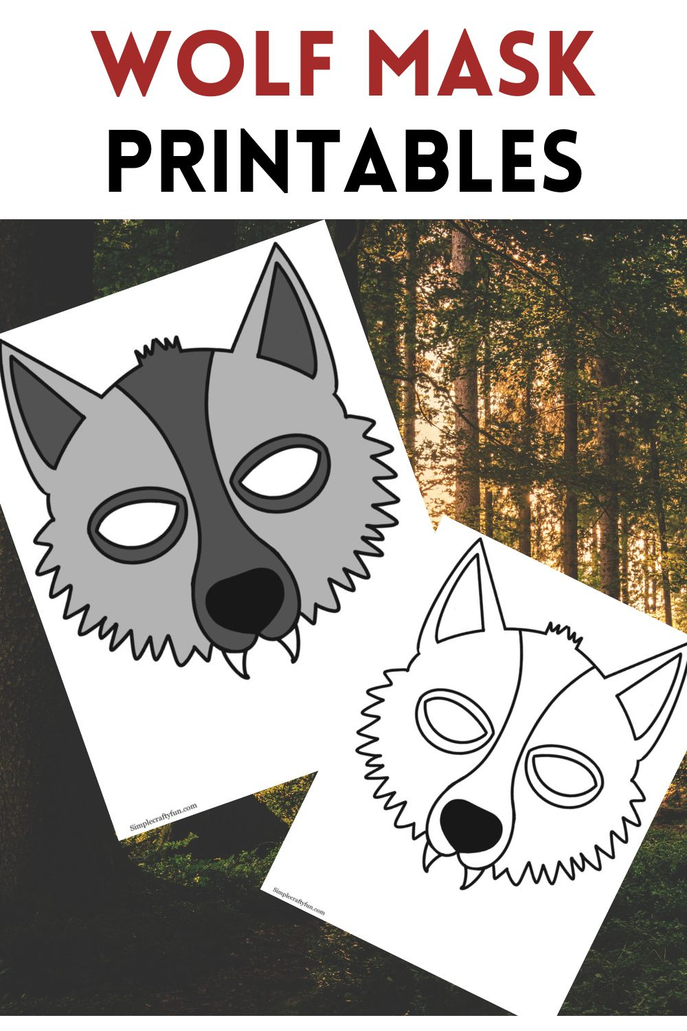 Free Printable Craft Wolf Mask Template For Kids - with Printable Wolf Mask Template Free