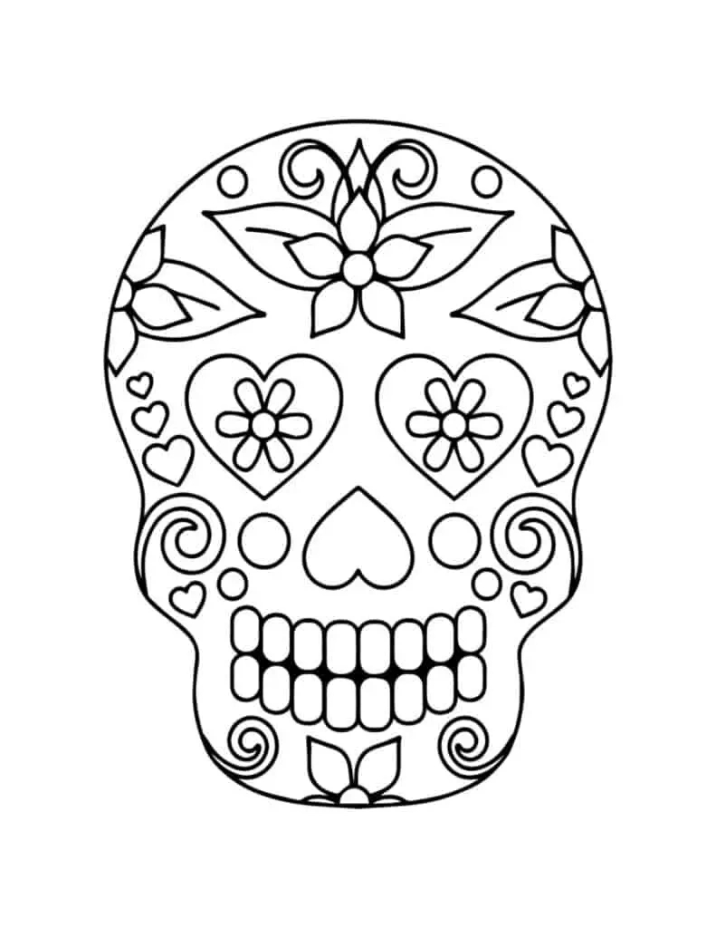 Free Printable Day Of The Dead Coloring Pages (For Kids And Adults intended for Free Day Of The Dead Printables