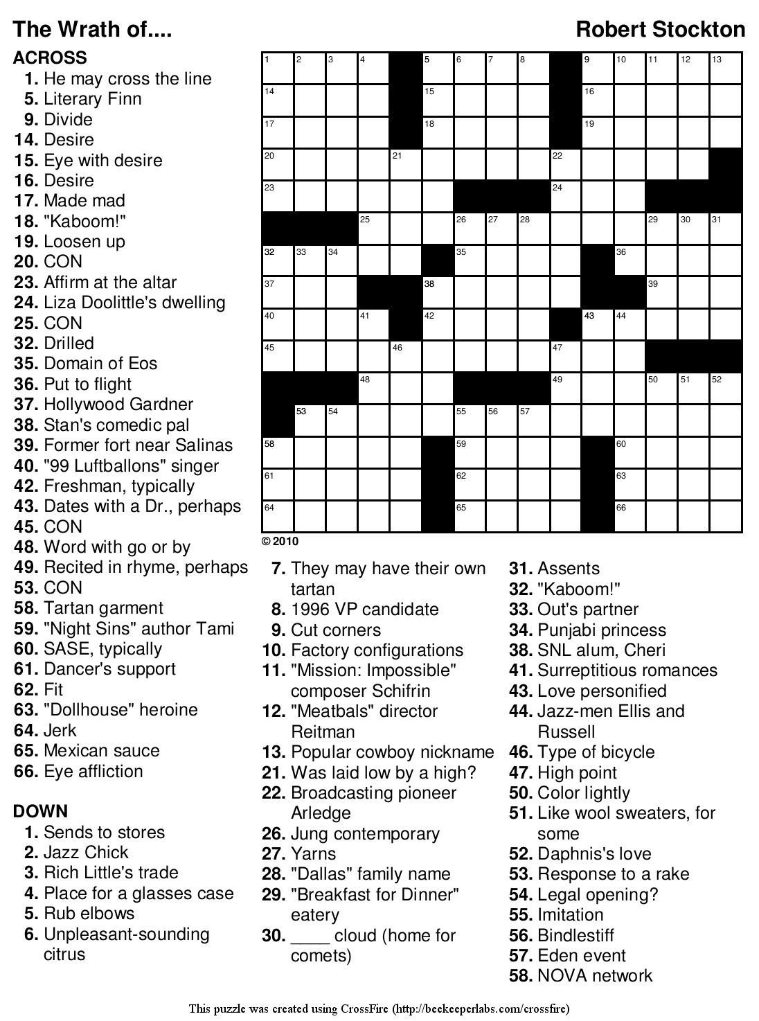 Free Printable Easy Crossword Puzzles For Beginners - Worksheets within Free Easy Printable Crossword Puzzles For Adults