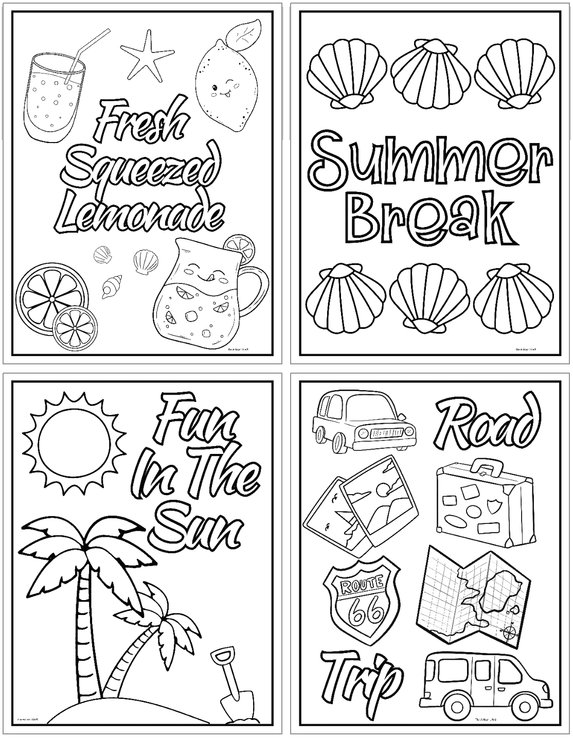Free Printable Easy Summer Coloring Pages - The Artisan Life for Free Printable Summer Activity Sheets