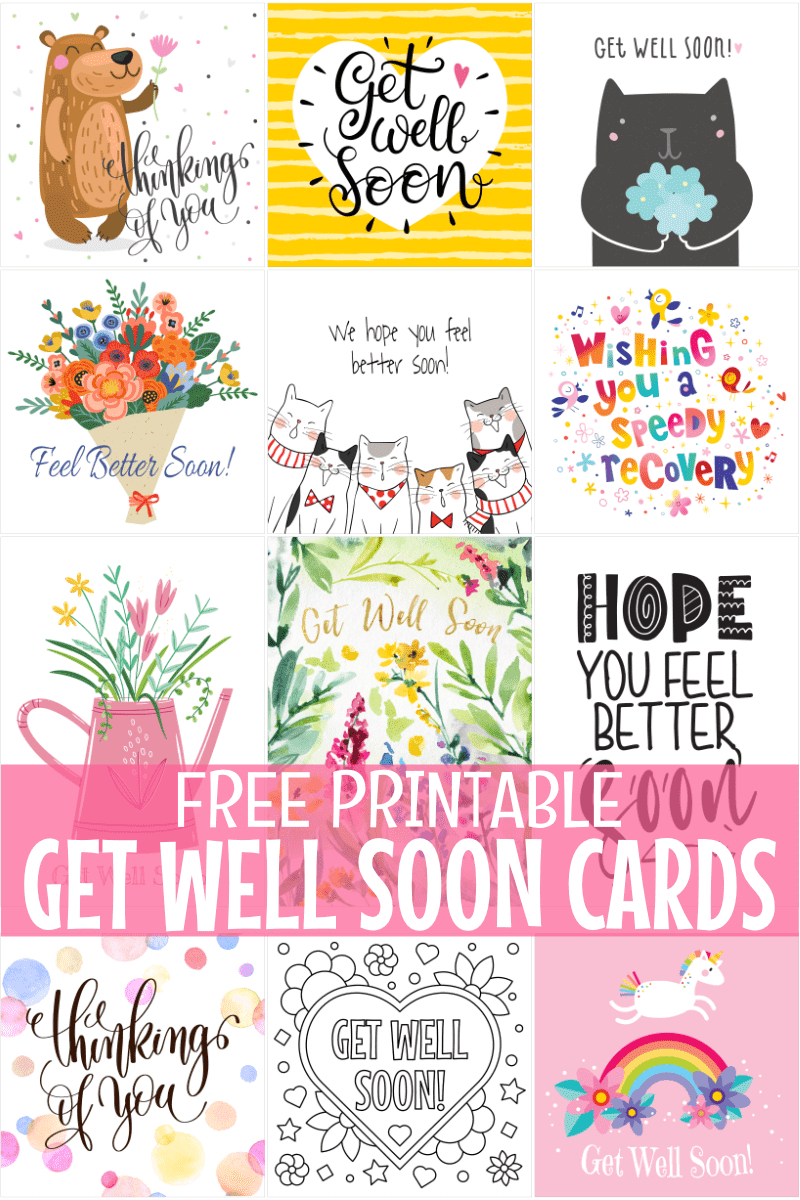 Free Printable Get Well Soon Cards throughout Get Well Soon Cards Printable