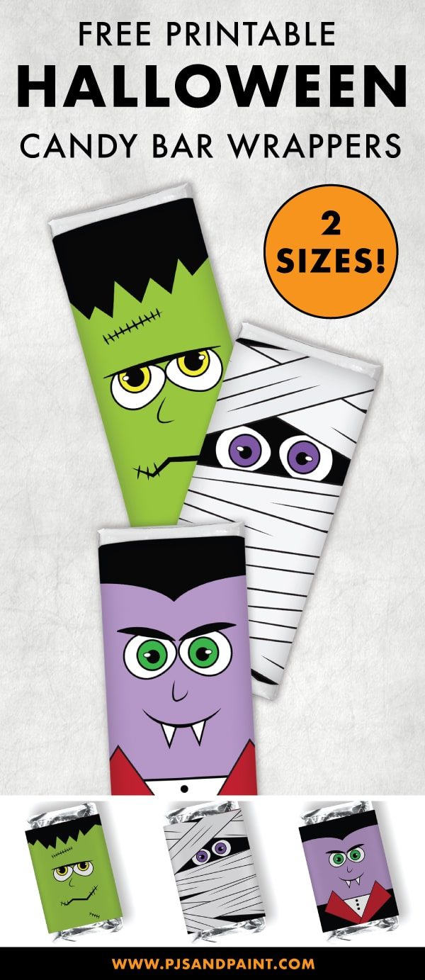 Free Printable Halloween Candy Bar Wrappers | Full Size And Mini Bars throughout Free Printable Candy Bar Wrappers
