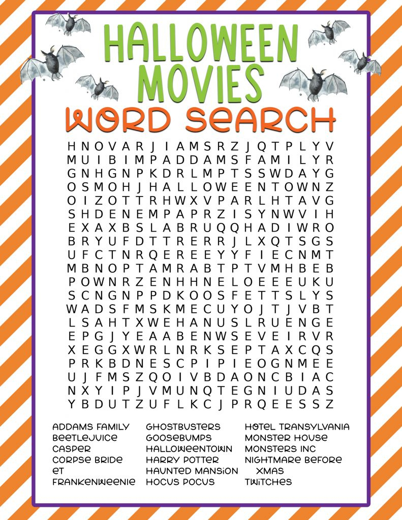 Free Printable Halloween Word Search - Pineapple Paper Co. pertaining to Halloween Free Printable Word Searches