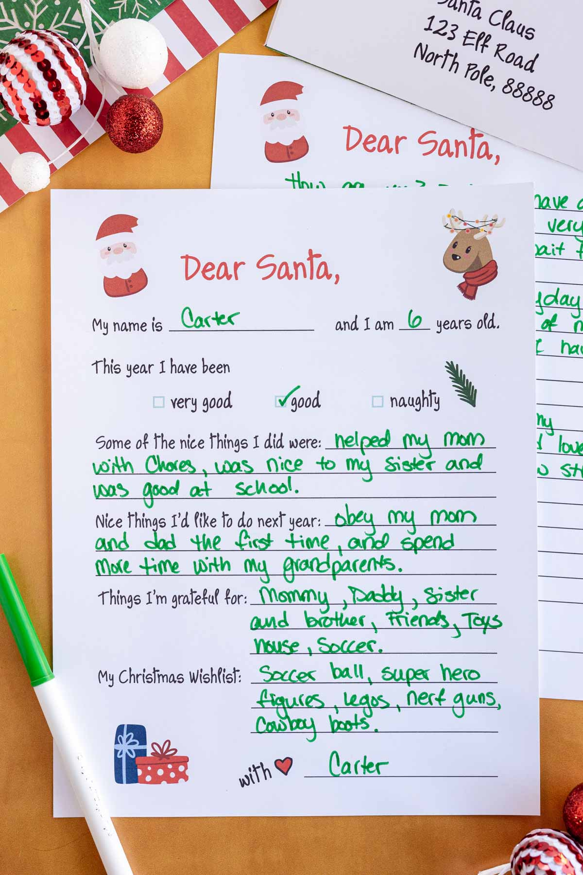 Free Printable Letter To Santa Templates For Kids - Play Party Plan in Letter For Santa Free Printable