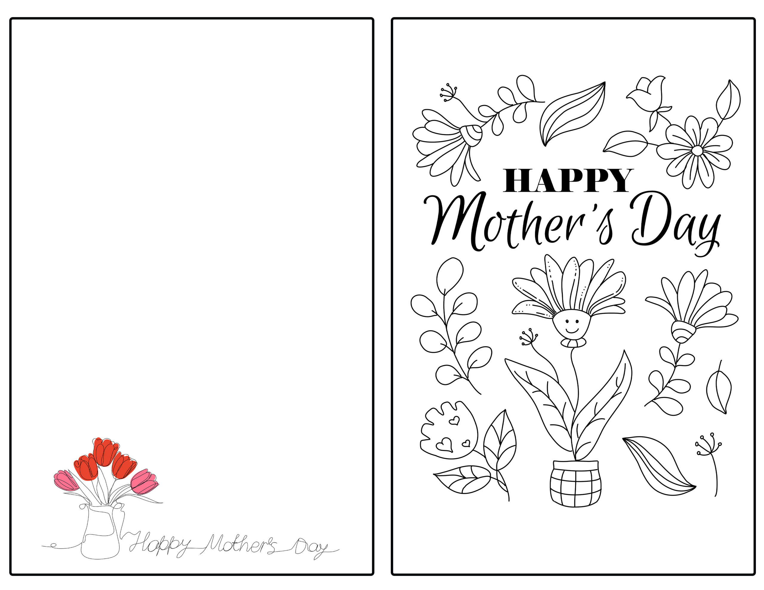 Free Printable Mothers Day Cards For Kids To Color - Printable for Free Mothers Day Card Printables