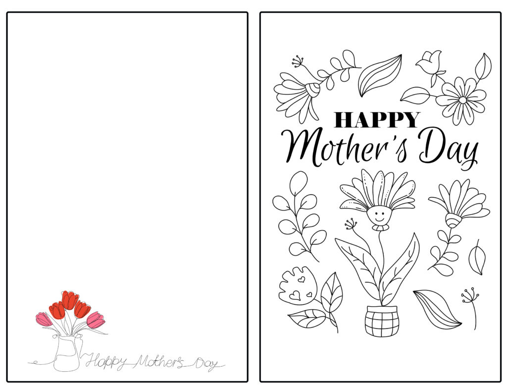 Free Printable Mother'S Day Cards To Color And More For Kids throughout Free Printable Mother'S Day Card