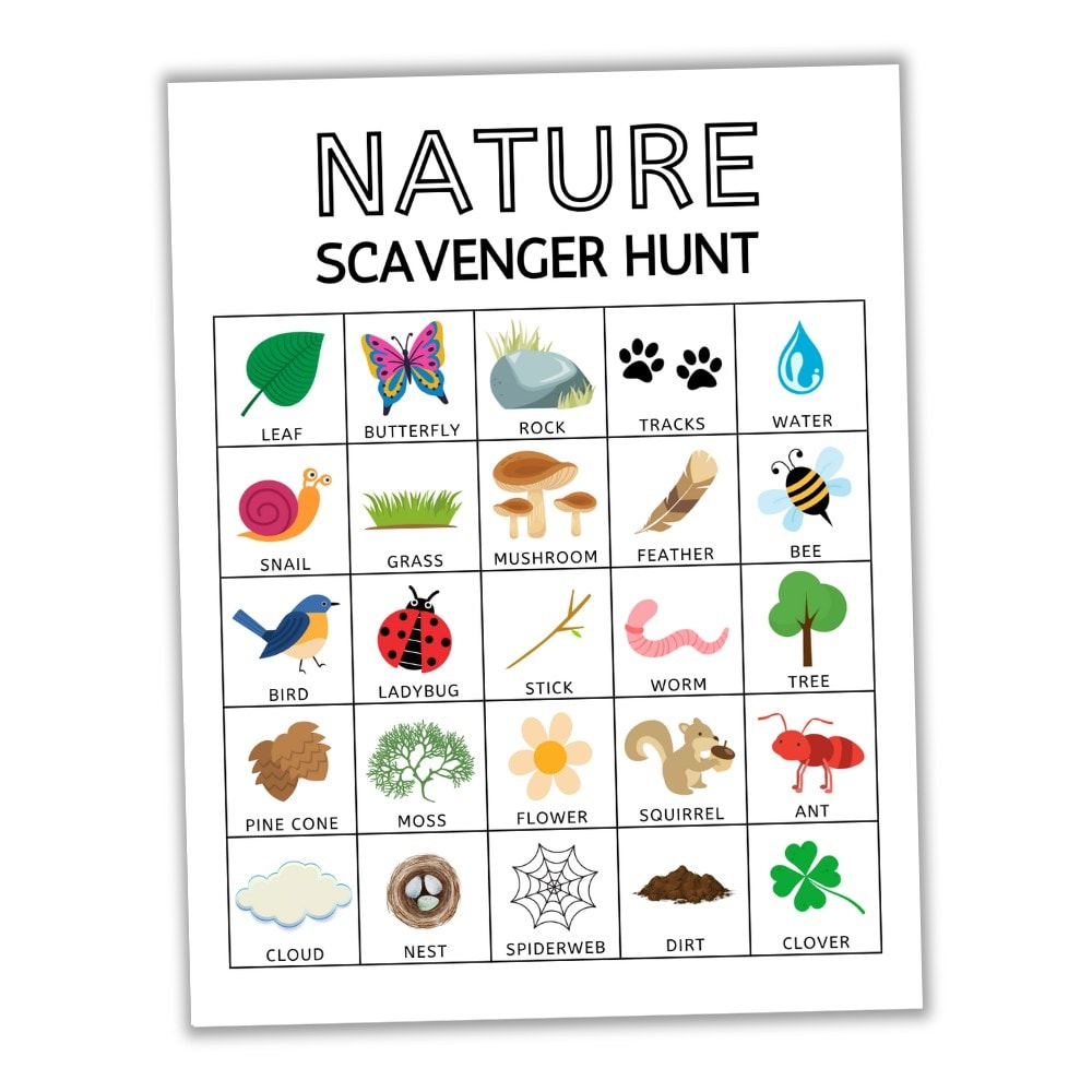 Free Printable Nature Scavenger Hunt For Kids - The Craft-At-Home within Free Printable Nature Scavenger Hunt