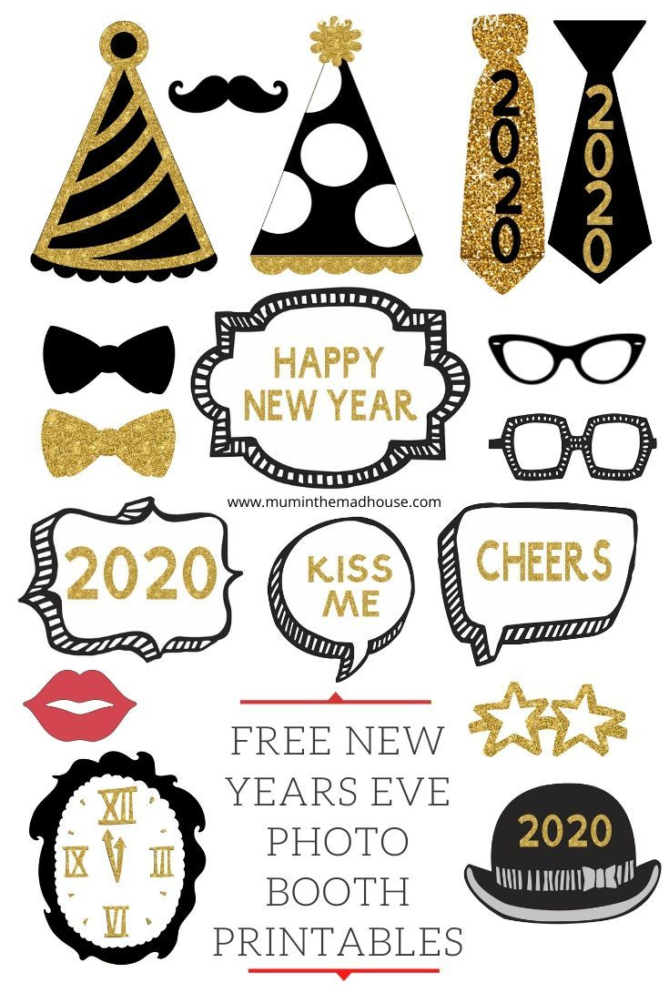 Free Printable New Year'S Eve Photo Booth Props 2025 – Fun Party throughout New Year Photo Booth Props Printable