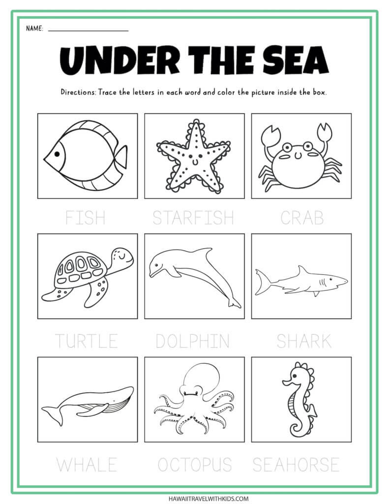 Free Printable Ocean Activity Pages For Preschoolers And intended for Printable Ocean Activities For Preschoolers