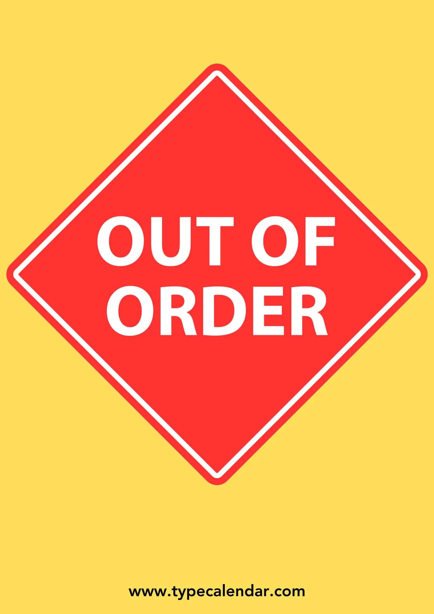 Free Printable Out Of Order Sign Templates [Pdf, Word] Restroom intended for Printable Out Of Order Sign