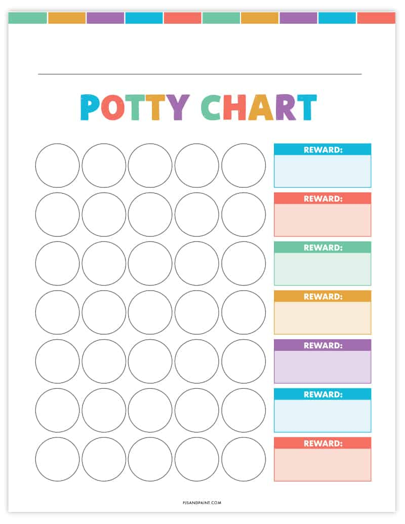 Free Printable Potty Training Chart | Free Instant Download for Potty Training Chart Printable Free