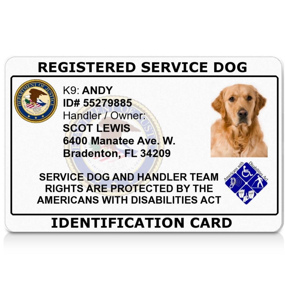 Free Printable Service Dog Id Cards, Download Free Printable with regard to Free Printable Ada Service Dog Card