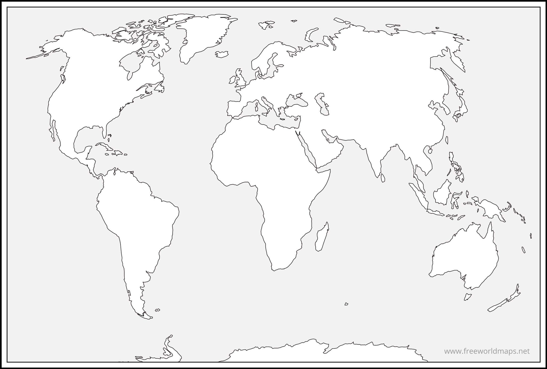 Free Printable World Maps throughout Map Of The World Printable Free