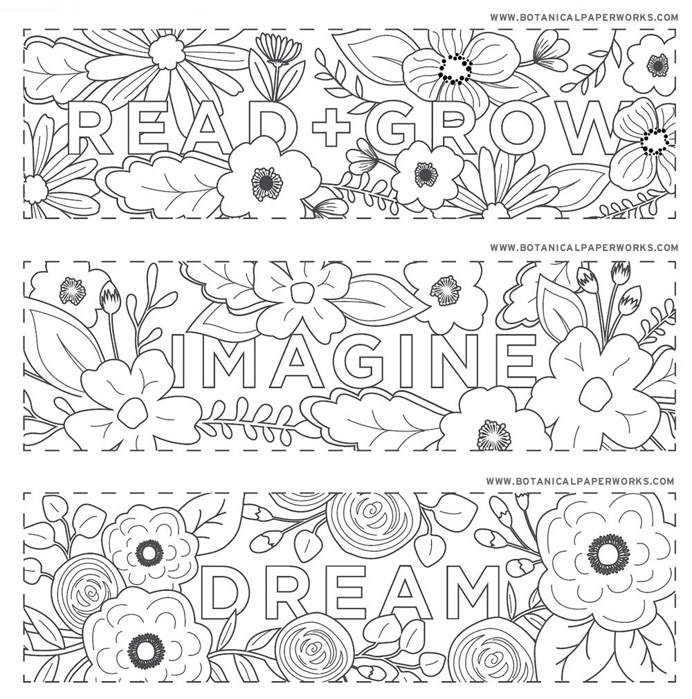 Free Printables} Read + Grow Coloring Bookmarks For Back-To-School within Free Printable Bookmarks For Students