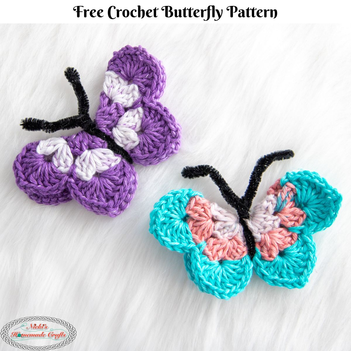 Free Quick Crochet Butterfly Pattern - Nicki'S Homemade Crafts with Printable Free Crochet Butterfly Patterns To Print