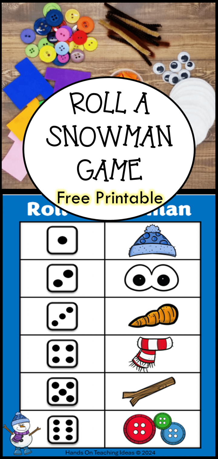 Free Roll A Snowman Game - regarding Roll A Snowman Printable Free